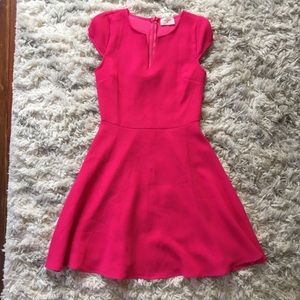 Everly Hot Pink Swing Skater Dress
